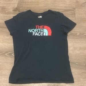 The North Face Navy Tee with Red and Blue Logo